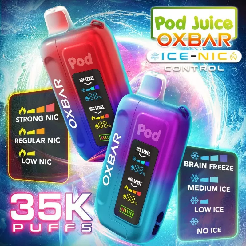 OXBAR x Pod Juice ICE-NIC 35K - Bannaners - Vapeciga - Image 3