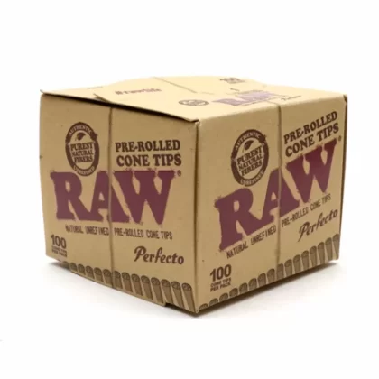RAW Prerolled Perfecto Conical Tips – 3 Pack