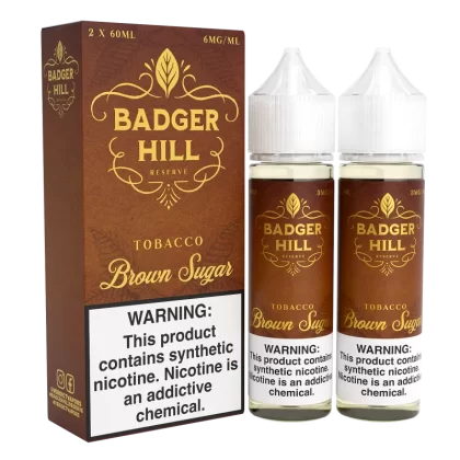BADGER HILL RESERVE – Brown Sugar – 120ML E-Liquid (Twin 60ML Pack)