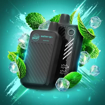 Flavour Beast - Beast Mode Max 2 (50K Puffs) Disposable - Miami Mint Iced, Gushin Cherry (667B4F)