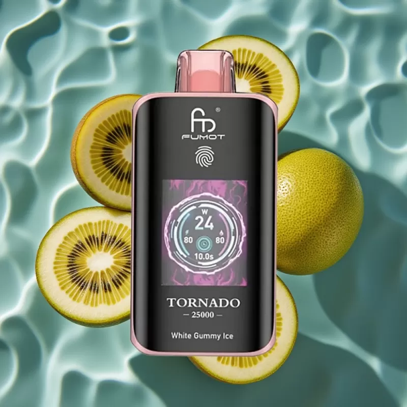 Fumot Tornado 25000 Puffs Rechargeable Disposable Vape with HD Screen & Type-C – Kiwi Passion Fruit Guava - Bangvapeaustralia