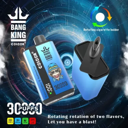 Bang King 30000 Puffs Double Flavor Rechargeable Disposable Vape (LED Display)