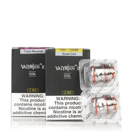 Uwell Valyrian 2 Coils (Pack Of 2) - Quadruple Coil 0.15ohm, UN2 Dual Mesh Coil 0.14ohm