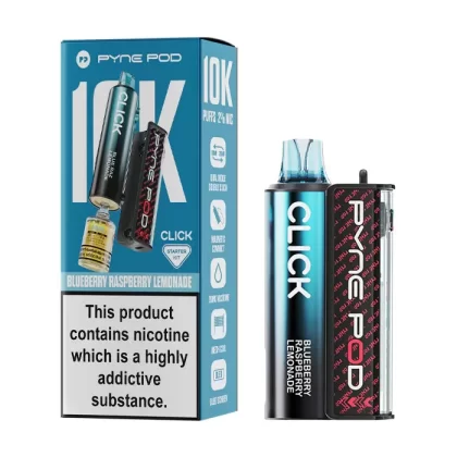 Box of 10 - Pyne Pod Click 10K Prefilled Pod Vape - Cola Lime
