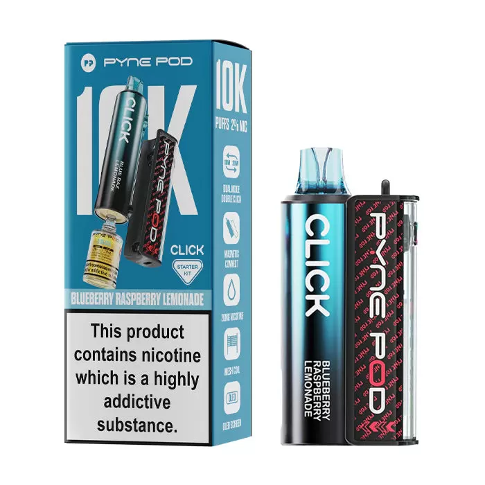 Box of 10 - Pyne Pod Click 10K Prefilled Pod Vape - Cola Lime
