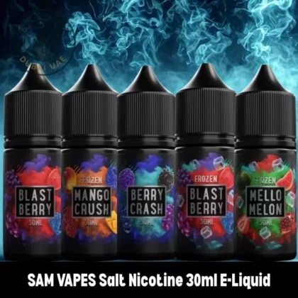 SAM VAPES Salt Nicotine 30ml E-Liquid 30mg & 50mg Vape Juice - Blast Berry, Frozen Blast Berry; Vape Product, Vape Product
