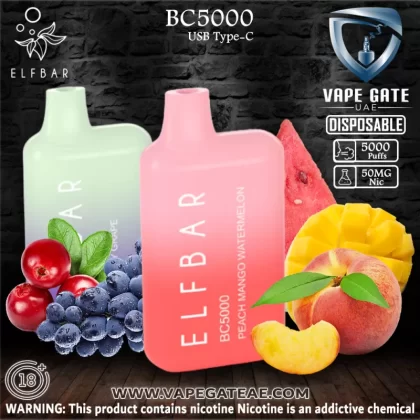ELF Bar BC5000 Puffs Disposable Pod Device - Blue Razz Ice / 20 mg