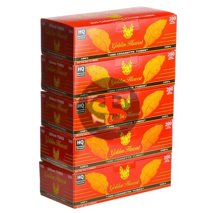 Golden Harvest Filter Tubes 100 mm Full Flavor 5 Cartons of 200