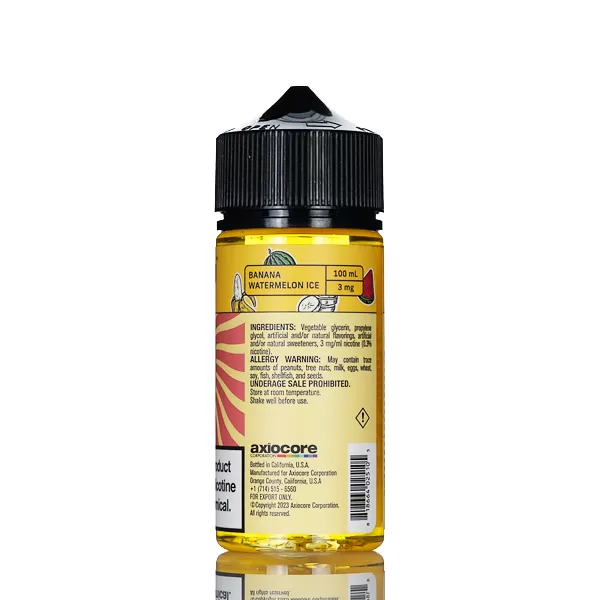 Banana Watermelon Ice by Yogi Blends E-Liquid 100mL - Vape Product, Vape Product - Image 2