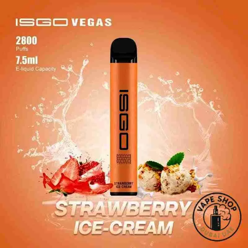 ISGO VEGAS 2800 Puffs 2% Nicotine Disposable Vape In Dubai UAE - 1 PACK / 1 DEVICE, FULL BOX 10 DEVICE; Blueberry, Brazilian Tobacco - Image 3