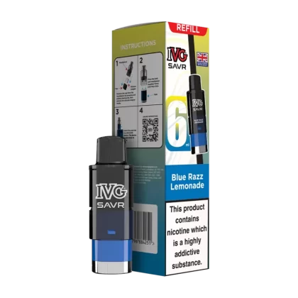 Blue Razz Lemonade IVG SAVR Refill Pack - 20mg - Vape Product (A47AD7)