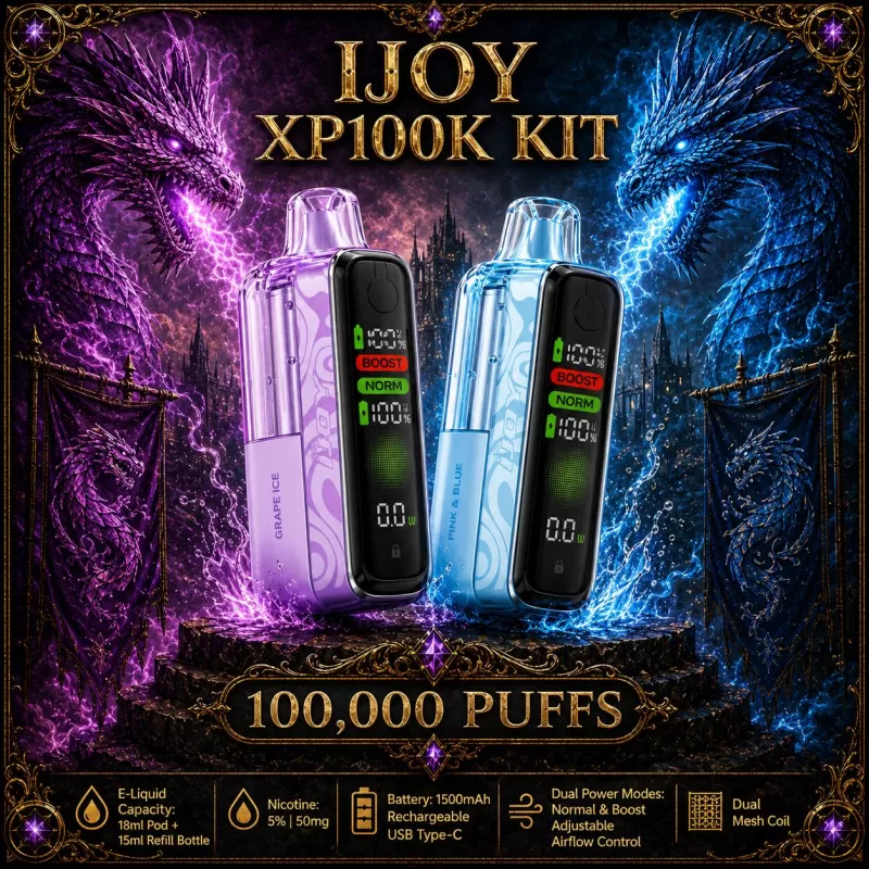 iJoy XP100K Refillable Disposable KIT TEXAS COMPLIANT - Sour Mango Pineapple - Vapeciga