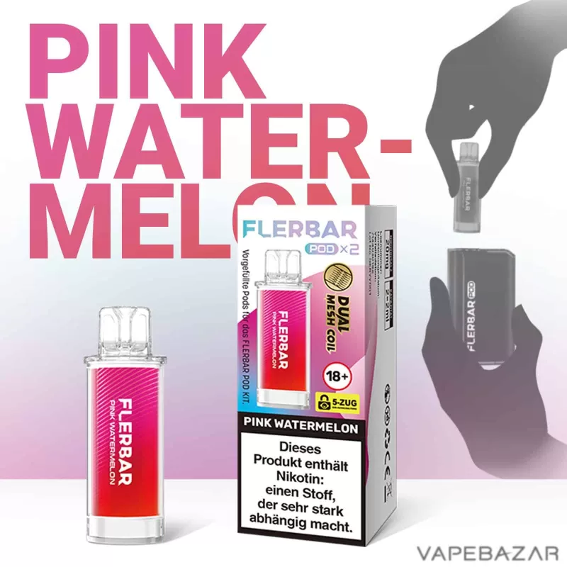 Flerbar Pods – Pink Watermelon – Prefilled Liquid Pod – 2er Pack - Image 2