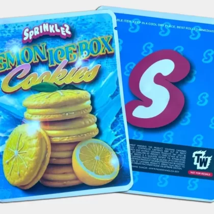 Lemon Ice Box Cookies Sprinklez Mylar Bag 3.5 Grams (Label & Authenticity Stickers Included)
