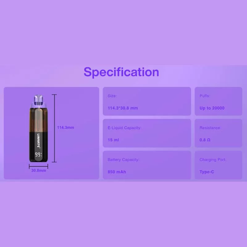 LANA PIX 20,000 Puffs - Grape Tie Guan Yin - Image 3