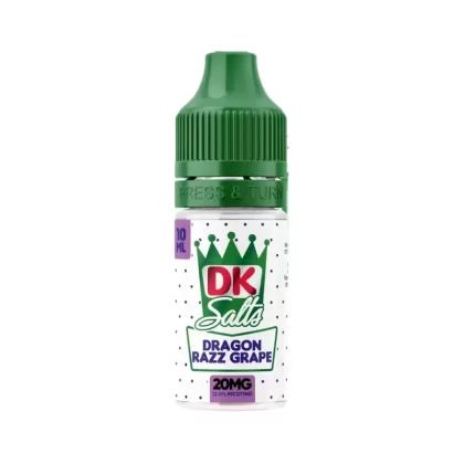 Donut King DK Dragon Razz Grape Nic Salt Vape Juice - 10 Pack - Strength 10mg