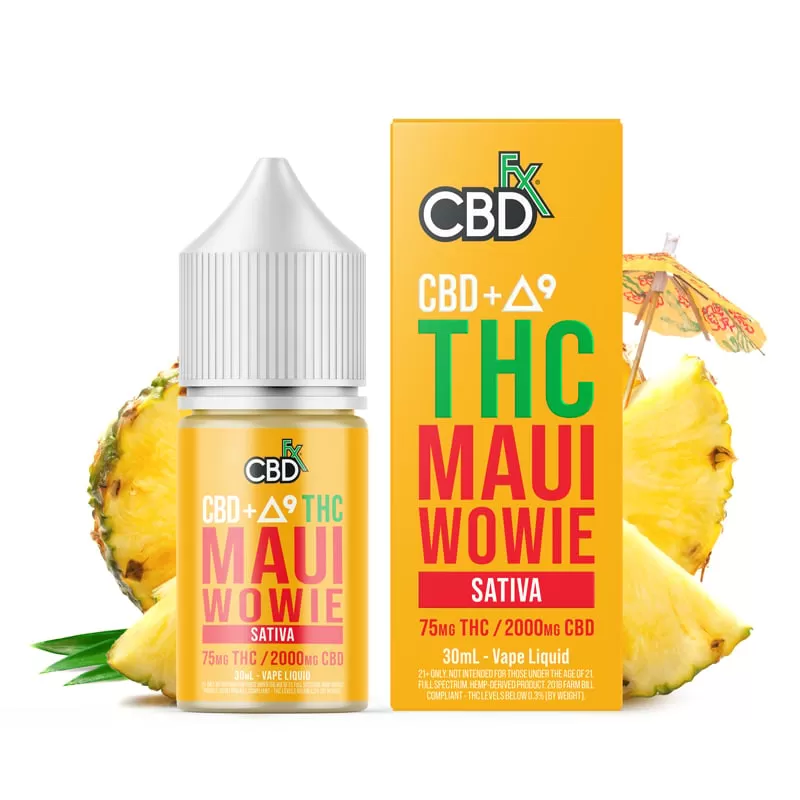 CBD + Delta-9 THC Vape Juice: Maui Wowie - Sativa