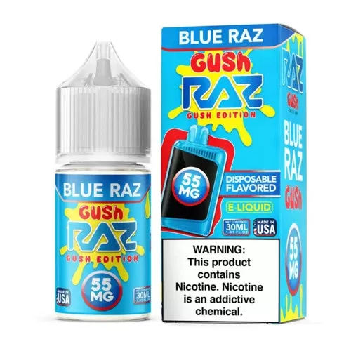Pod Juice x RAZ Salt Blue Razz Gush Tobacco Free Nicotine E-Juice 30ml