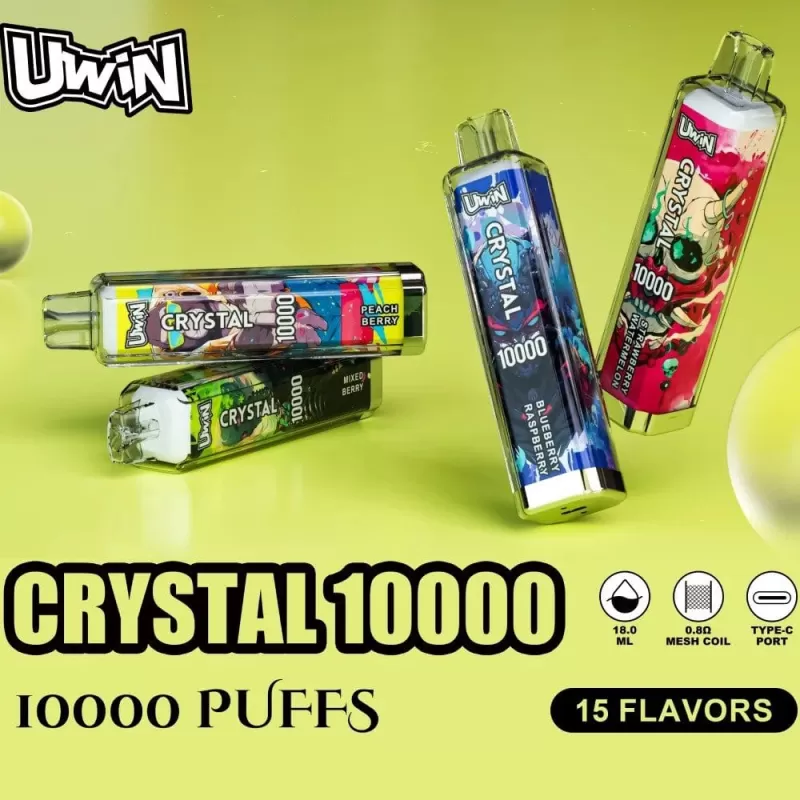 Uwin Crystal 10K | 10000 puffs, 0-5% strength, wholesale bulk disposable vape - Aiviouvapes - Image 2
