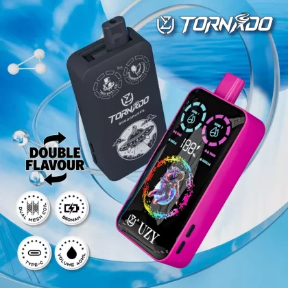 UZY TORNADO 30000 – 30K Puffs Adjustable Airflow Control Double Flavors Disposable Vape - Flamevape