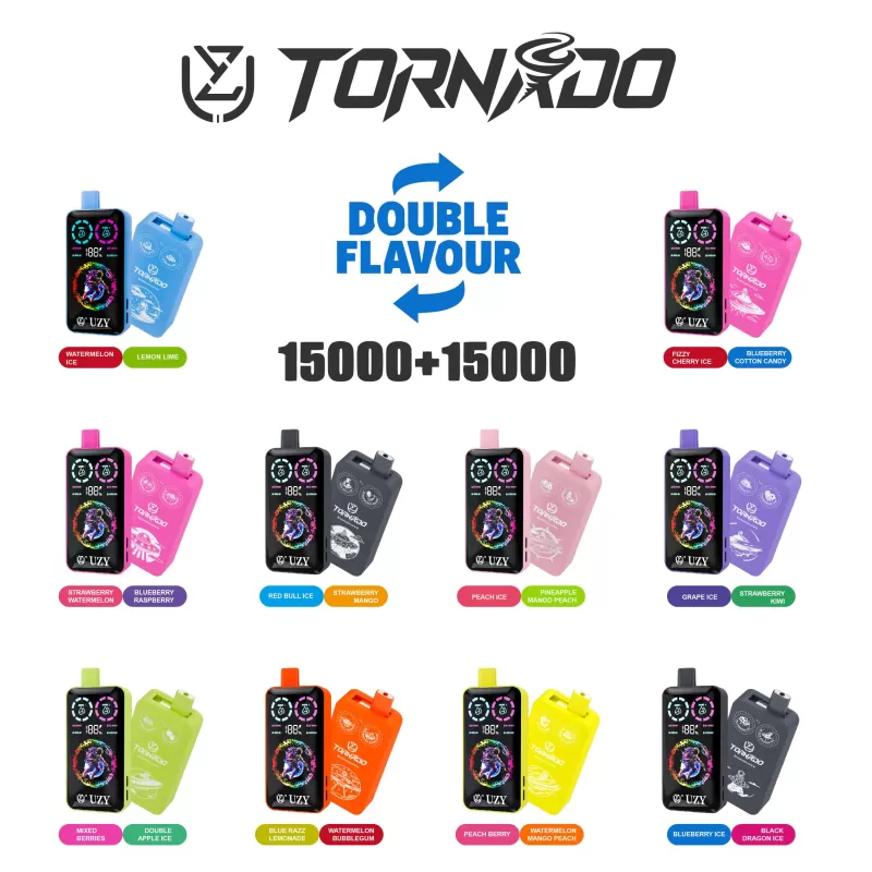 UZY TORNADO 30000 – 30K Puffs Adjustable Airflow Control Double Flavors Disposable Vape - Flamevape - Image 2