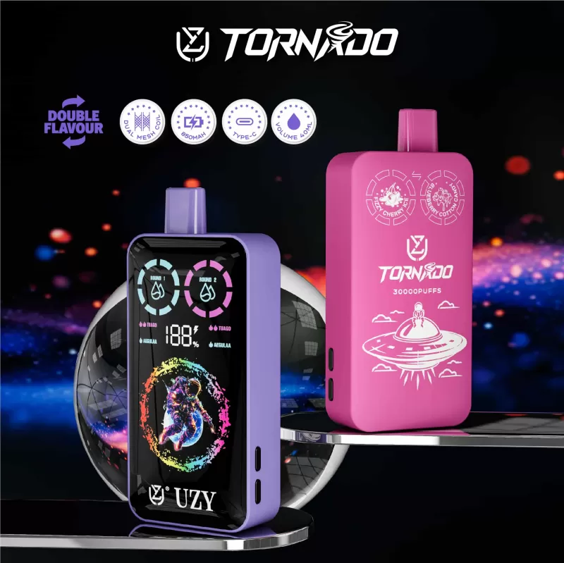 UZY TORNADO 30000 – 30K Puffs Adjustable Airflow Control Double Flavors Disposable Vape - Flamevape - Image 3