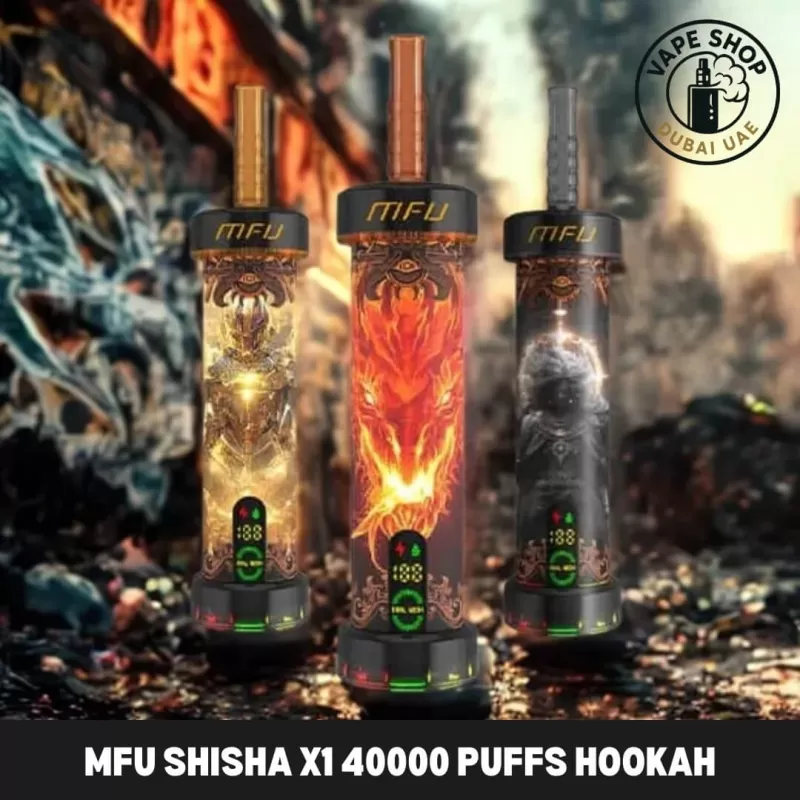 MFU SHISHA X1 40000 Puffs Hookah Disposable Vape In DUBAI - Vape Product, BOX OF 5 PCS; Berry Ice, Blackcurrant (22529C)