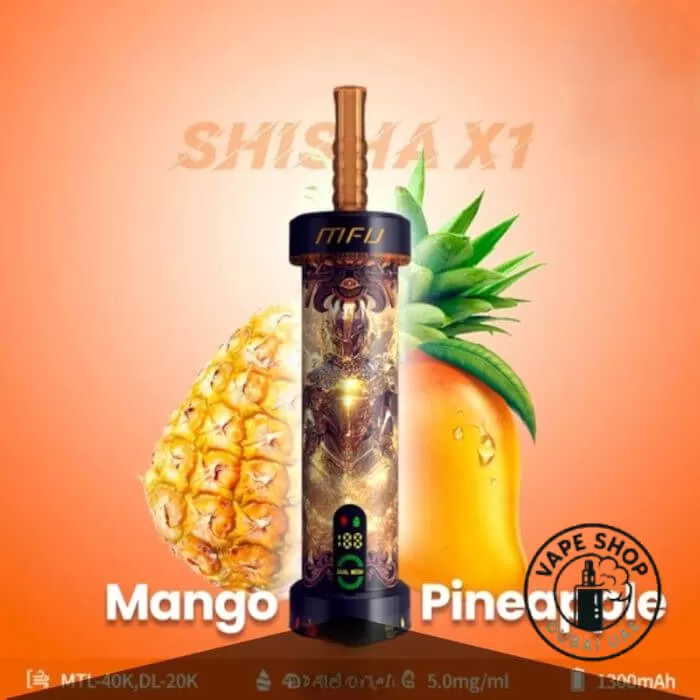 MFU SHISHA X1 40000 Puffs Hookah Disposable Vape In DUBAI - Vape Product, BOX OF 5 PCS; Berry Ice, Blackcurrant (22529C) - Image 3