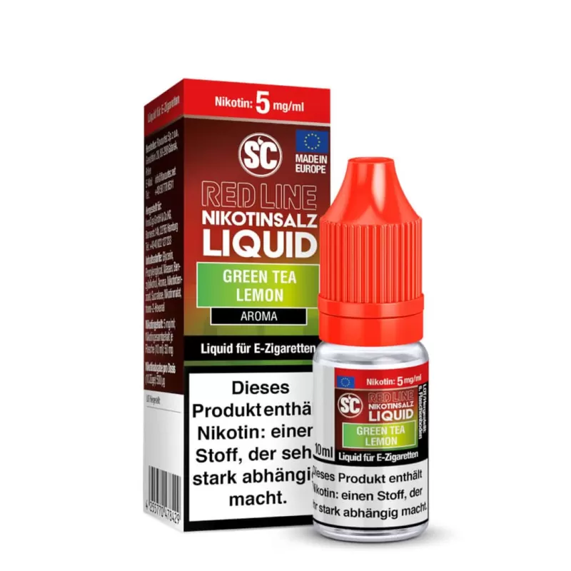 SC Red Line Nikotinsalz Liquid – Green Tea Lemon - Vapebazar - Image 2