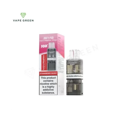 Strawberry Burst Prefilled Pod Refill Pack by Juicy Pod Novamax 10K