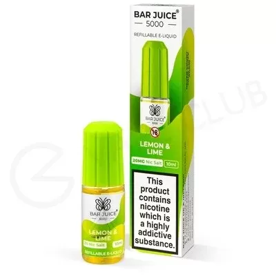 Lemon & Lime Nic Salt E-Liquid by Bar Juice 5000 - Ecigpremium