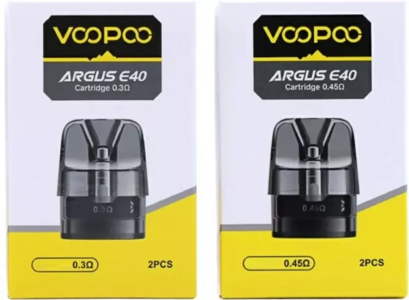 Voopoo Argus E40 pods 0.3ohm 0.45ohm 0.6ohm 2ML Pods Pack of 2 Pods