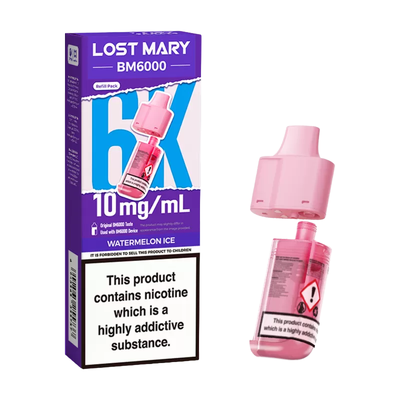 Watermelon Ice Lost Mary BM6000 Refill Pack - 0mg - Vape Product - Image 2