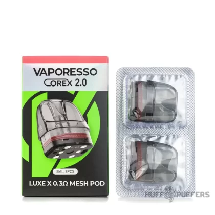 Vaporesso Luxe X Pods - 0.3 ohm Mesh Corex 2.0 (DTL), 0.4 ohm Mesh Corex 2.0 (DTL)