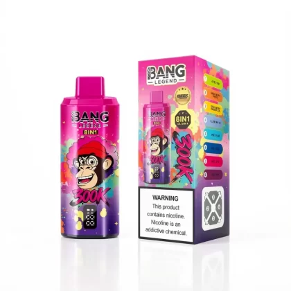 Bang Legend Geek 300K 8 en 1 Recargable Pantalla LED - Fumotvapemexico