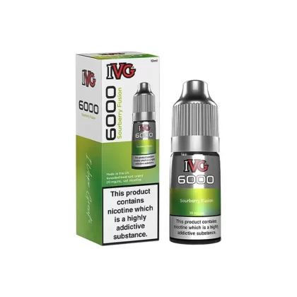 IVG 6000 Sourberry Fusion E Liquid 10ml - Nicotine Strength#20mg>10mg (45B662)