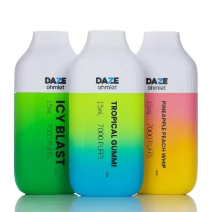 7 Daze Ohmlet 7000 Puffs Rechargeable Disposable Vape - 15ML (DISCONTINUED) - Lychee Aloe
