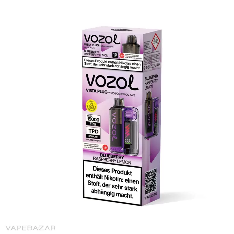 Vozol Vista Plug – Blueberry Raspberry Lemon Starter Kit - Pod Kit; La Fume; 850 mAh - Image 3