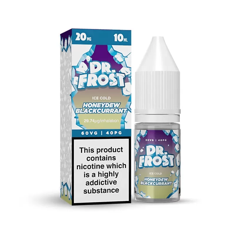 Dr Frost Honeydew Blackcurrant Ice Nic Salt E-Liquid - 10 Pack