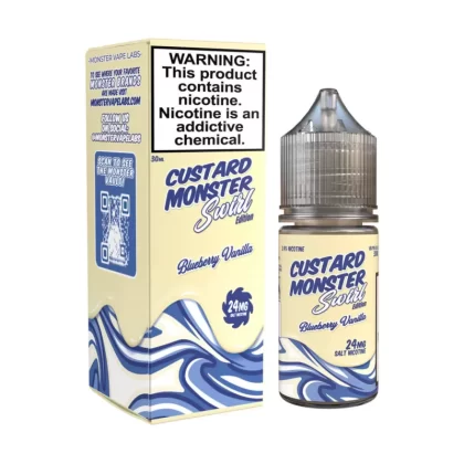 Custard Monster Swirl Edition - Blueberry Vanilla - Nicotine Salt 30ML E-Liquid - 24MG