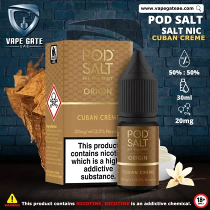 Pod Salt - Origin Cuban Creme Saltnic - 20 mg / 30 ml