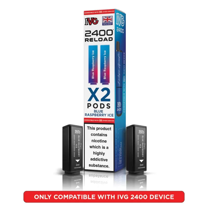 IVG 2400 Reload 2-in-1 Prefilled Vape Pods - Pro Blue