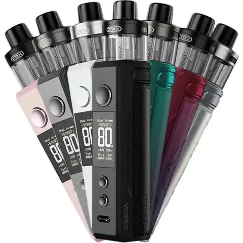 VooPoo Drag X2 Pod Vape - Colour#Colourful Silver>Glow Pink>Grey Metal>Modern Red>Pearl White>Sky Blue>Spray Black>Checkered Black>Moss Green>Snow Blue>Retro>Carbon Fiber>Marsala>Classic>Gal