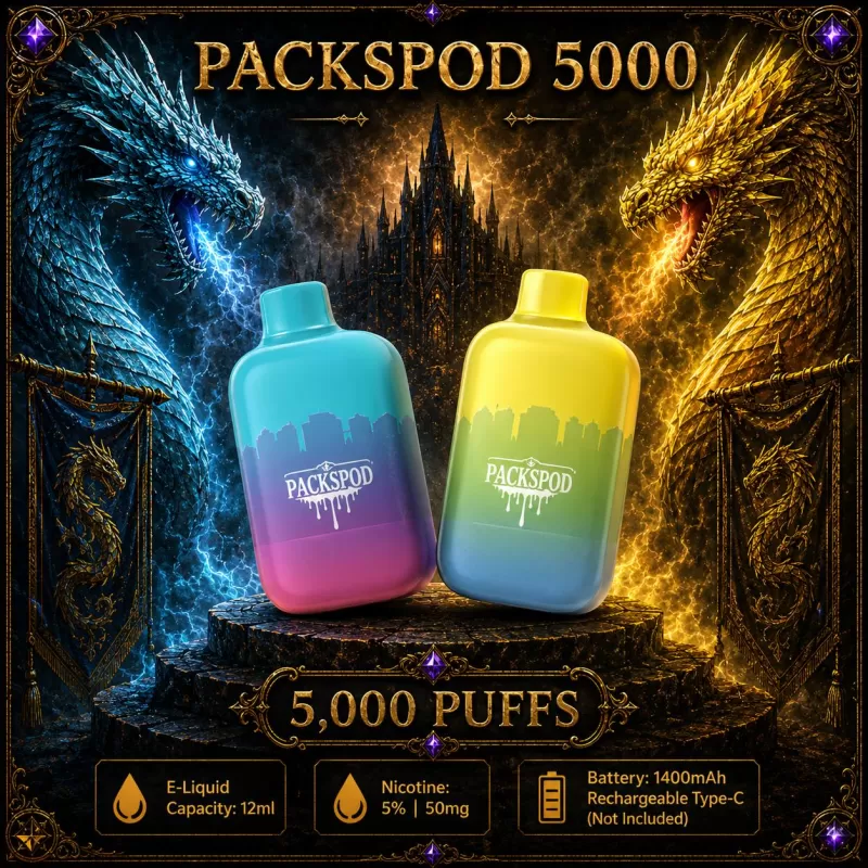 Packspod 5000 - Cinnamon Funnel Cake (BLK Series)