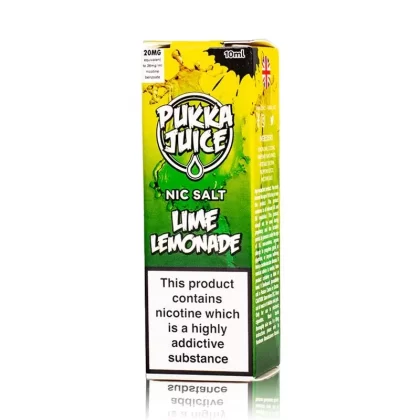 Lime Lemonade Salt by Pukka Juice 10ml - Nicotine Strength#10mg (Salt)>20mg (Salt)