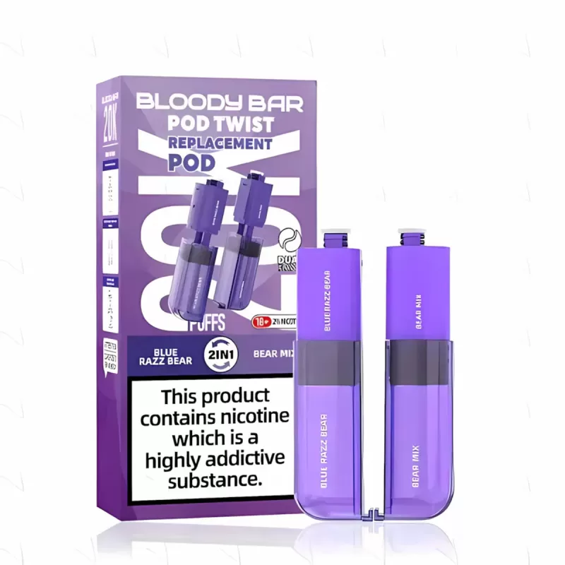 Bloody Bar Pod Twist 20K Prefilled Pods - Blueberry Sour Raspberry / Blueberry B'Gum