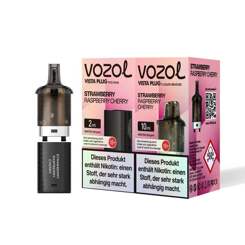 Vozol Vista Plug – Strawberry Raspberry Cherry Prefilled Pod - Vapebazar - Image 3