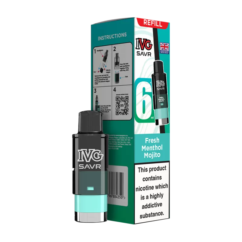 Fresh Menthol Mojito IVG SAVR Refill Pack - Vapeshop Co