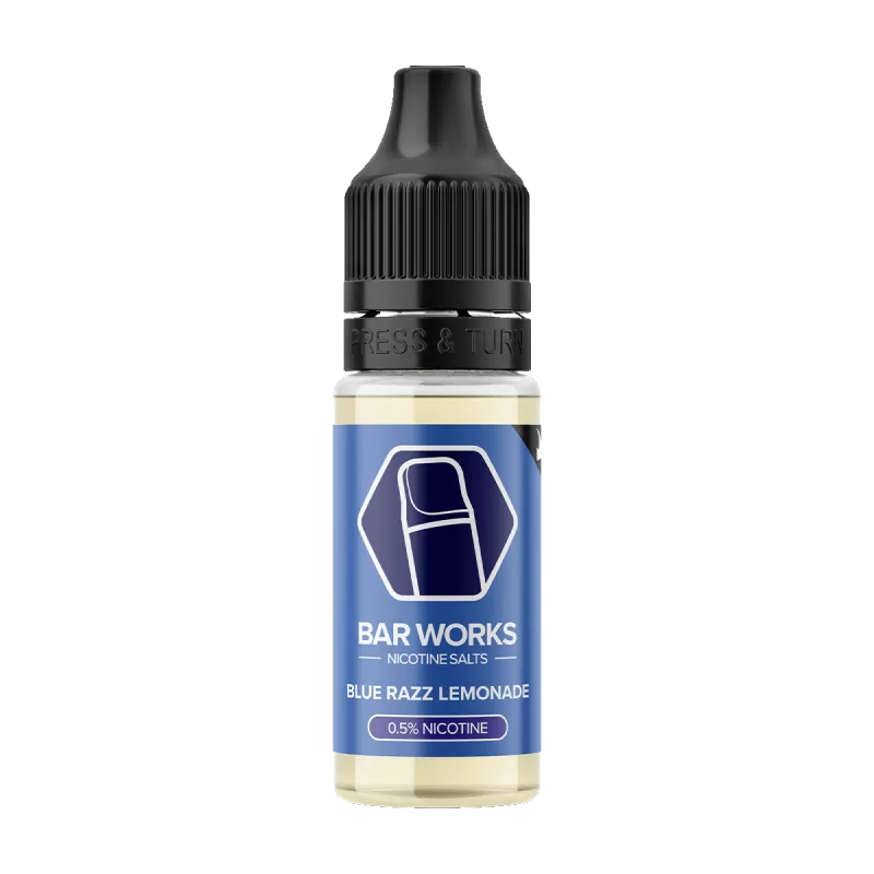 Blue Razz Lemonade Nic Salt by Bar Works - 10ml - 20mg - Vape Product (DF0262)