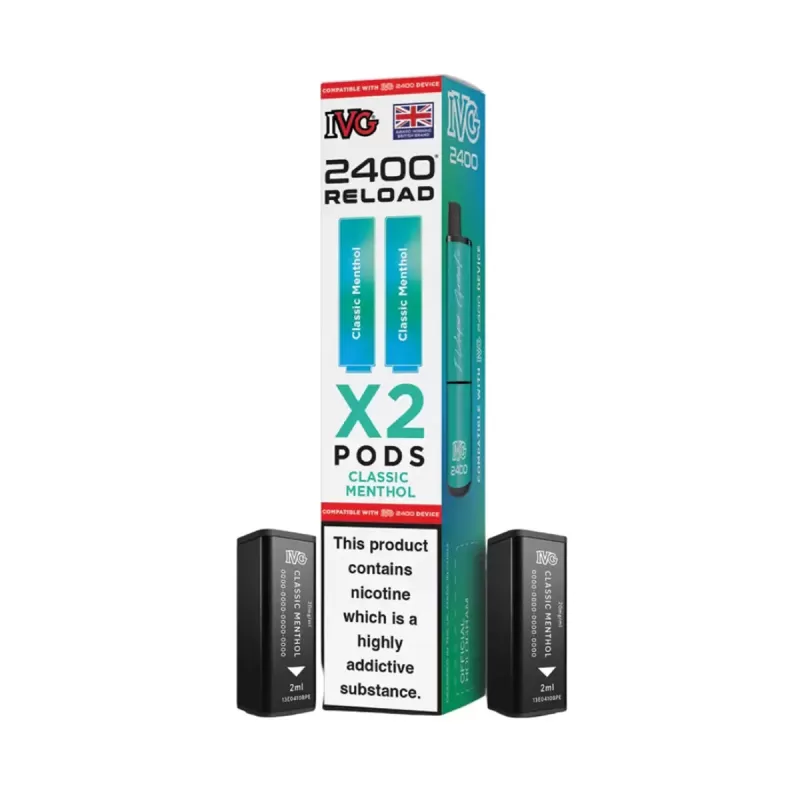 IVG 2400 Reload 2 in 1 Prefilled Pods - Blue Raspberry Ice - Image 2